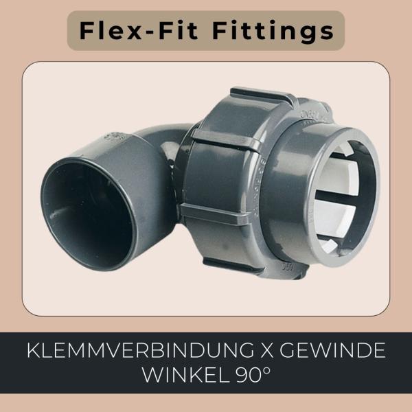 Flex-Fit Winkel 90° Klemmverbindung x Gewinde